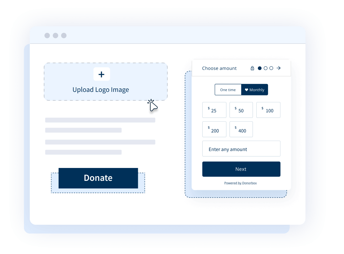 Set up an easy-to-use, customized donation form in minutes Set up an easy-to-use, customized donation form in minutes