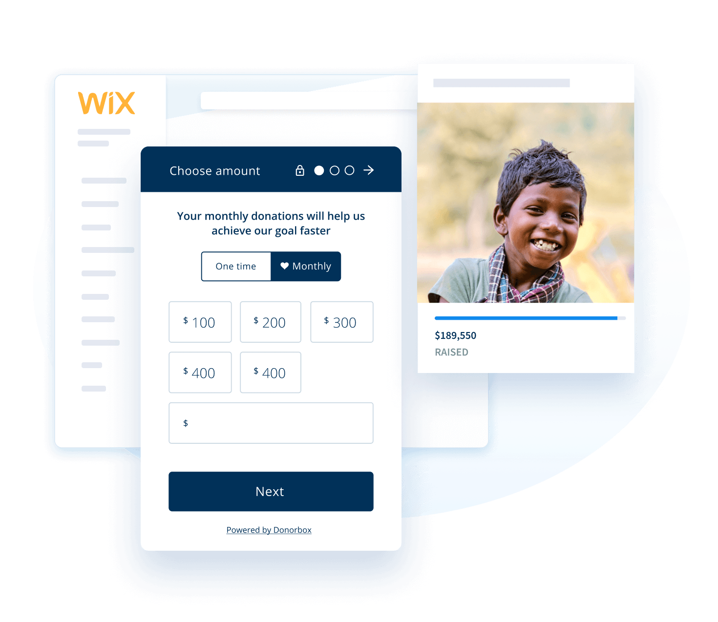 Modern fundraising technology for your Wix site Modern fundraising technology for your Wix site